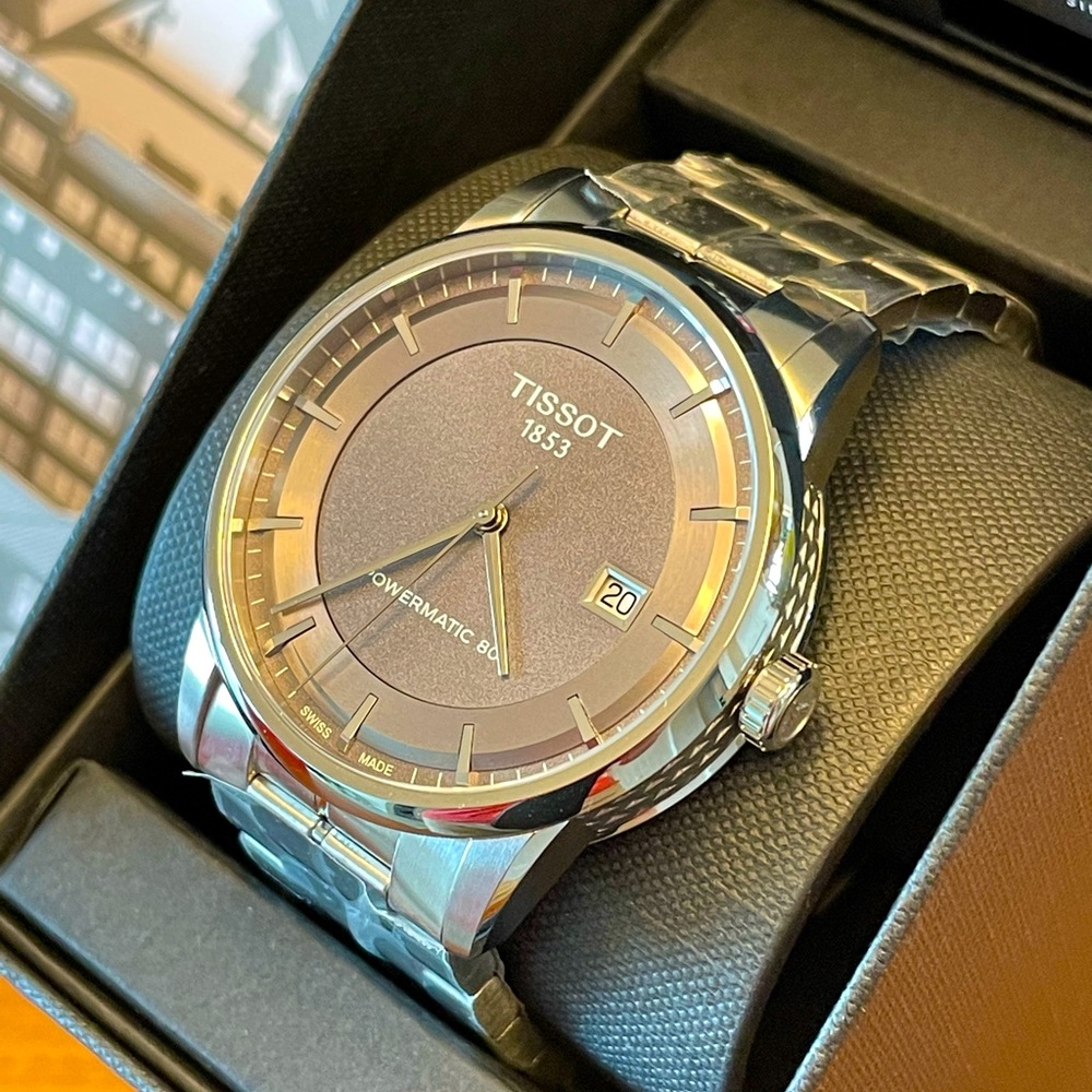 Tissot Powermatic 80 Anthracite Dial Mens Automatic Stainless Steel Watch